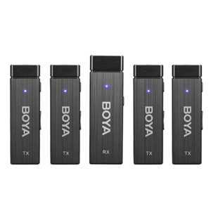 Boya BY-W4 Ultracompact 2.4GHz Four-Channel Wireless Microphone System (4 person vlog)