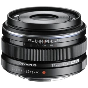 Olympus 17mm 1:1.8 BLACK M.ZUIKO DIGITAL (EW-M1718) Lense Micro FT