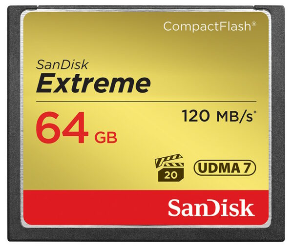 SanDisk Compact Flash Extreme 64GB 120/85MBs