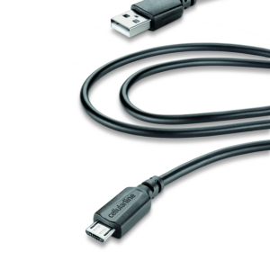 CELLULAR LINE 203947 USB Καλώδιο Συγχρονισμού και Φόρτισης microUSB (2m) Μαύρο
