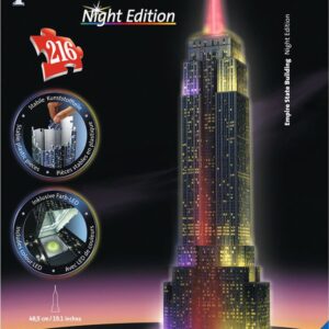 Ravensburger 3D Puzzle: Empire State Building With Lights (216pcs) (12566)