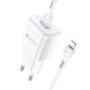 LAMTECH WALL CHARGER QC3.0 18W WITH LIGHTNING CABLE 1M WHITE