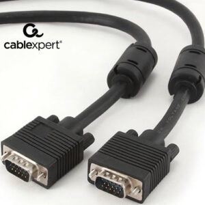 CABLEXPERT PREMIUM VGA HD15M/HD15M DUAL-SHIELDED W/2 FERRITE CORE 1.8M CABLE