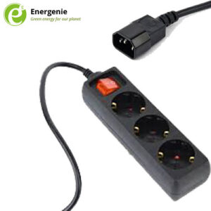 ENERGENIE UPS POWER STRIP 3 SCHUKO SOCKETS FUSED SWITCH 16A C14 0