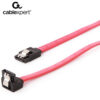 CABLEXPERT SERIAL ATA III 10CM DATA CABLE WITH 90 DEGREE BENT CONNECTOR METAL CLIPS BULK