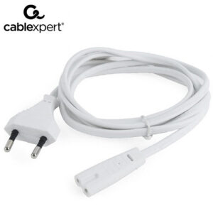 CABLEXPERT POWER CORD EU INPUT 2PIN PLUG WHITE 1