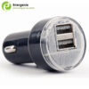 ENERGENIE 2-PORT USB CAR CHARGER 2.1 A BLACK