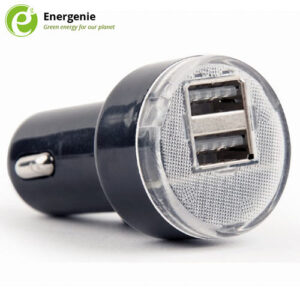 ENERGENIE 2-PORT USB CAR CHARGER 2.1 A BLACK