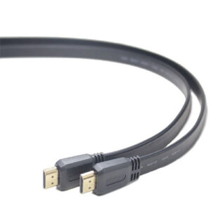 CABLEXPERT HIGH SPEED HDMI FLAT CABLE WITH ETHERNET 3M BLACK