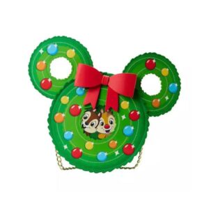 Loungefly: Disney - Chip And Dale Figural Wreath Crossbody Bag (WDTB2679)