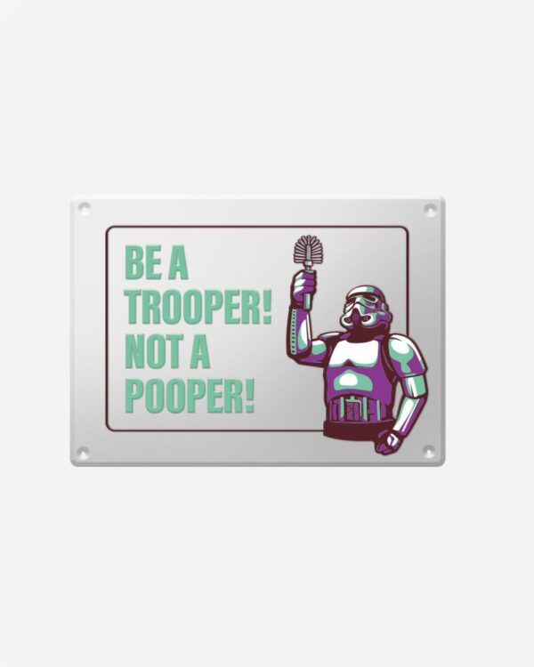 ItemLab Original Stormtrooper - Stormpooper Metal Sign (LAB560026)