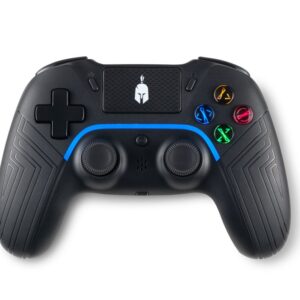 Spartan Gear - Aspis 4 Wired  Wireless Controller (compatible with PC [wired] and playstation 4 [wireless]) (colour: Black)