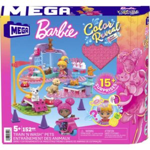 Mattel Mega  Barbie: Color Reveal - Train N Wash Pets (HHP89)