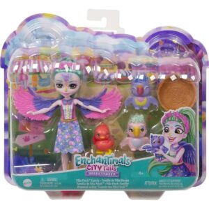 Mattel Enchantimals: City Tails Main Street - Filia Finch Family (HKN15)
