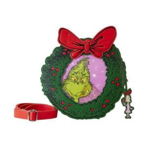 Loungefly Dr Seuss: Grinch - Christmas Wreath Figural Crossbody (DSSTB0011)