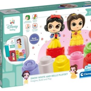 AS Baby Clementoni Disney Princess: Soft Clemmy Touch  Play - Snow White and Belle Playset Building Blocks (1033-17843)