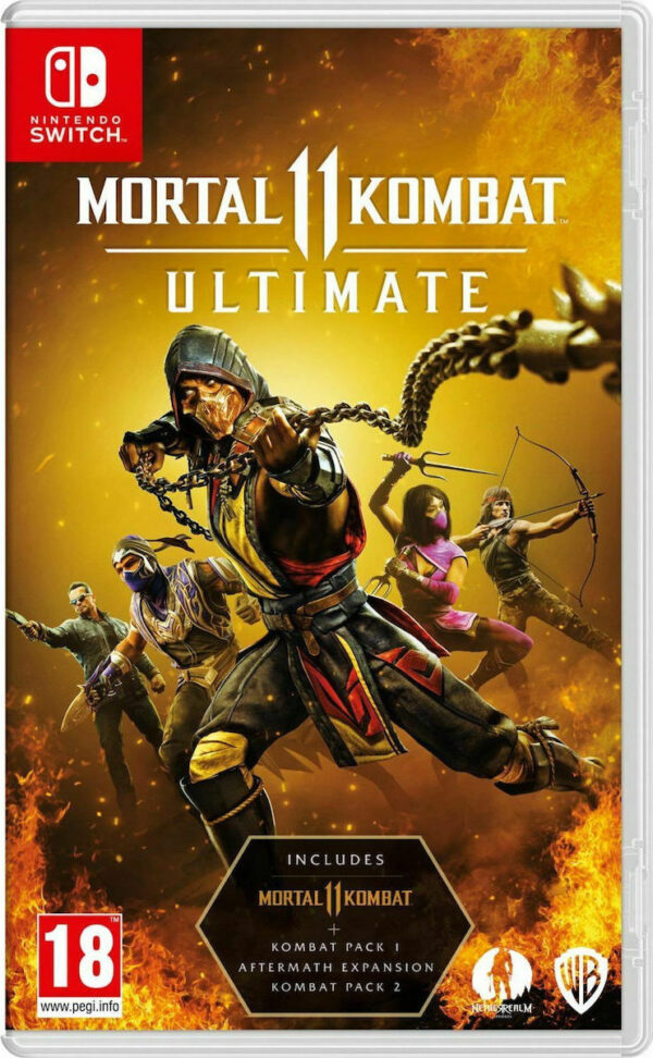 NSW Mortal Kombat 11 - Ultimate Edition (Includes Kombat Pack 1  2 + Aftermath Expansion) (Code in a Box)