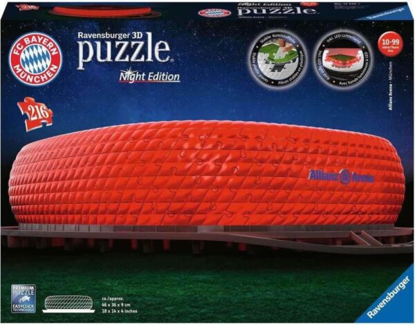 Ravensburger 3D Puzzle Night Edition: Allianz Arena (216pcs) (12530)