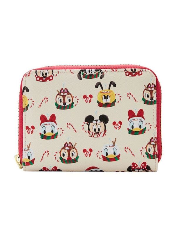 Loungefly Disney - Mickey And Minnie Hot Cocoa Mugs AOP Zip Around Wallet (WDWA2354)
