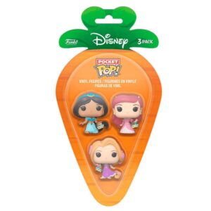Funko 3-Pack Carrot Pocket Pop!: Disney Princess Jasmine / Rapunzel / Ariel Vinyl Figures
