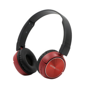 CRYSTAL AUDIO BT4-R RED BLUETOOTH ON-EAR FOLDABLE HEADPHONES