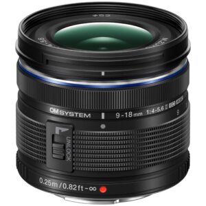 Olympus OM System 9-18mm 1:F4-5.6 BLACK (EZ-M0918) Lense Micro FT