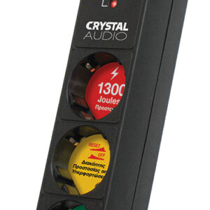 CRYSTAL AUDIO CP4-1300-70 Μαύρο Πολύπριζο Προστασίας Schuko 4 Θέσεων 1300j/70db