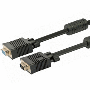 CABLEXPERT PREMIUM VGA-Ext.HD15M/HD15F DUAL-SHIELDED W/2*ferrite 3M CABLE BLACK