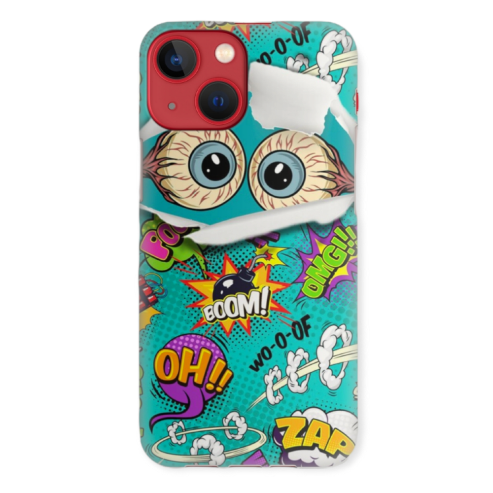Comic Eyes Silicone case Θήκη για Iphone 13 Mini green